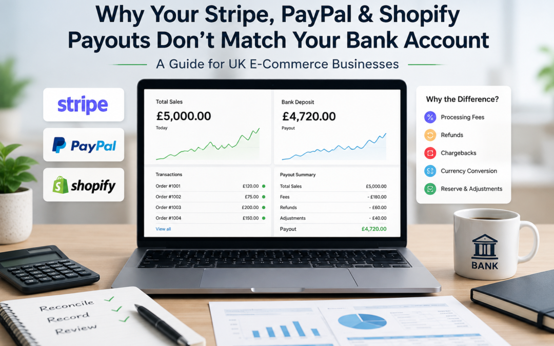 Why Stripe, PayPal & Shopify Payouts Never Match Your Bank Account